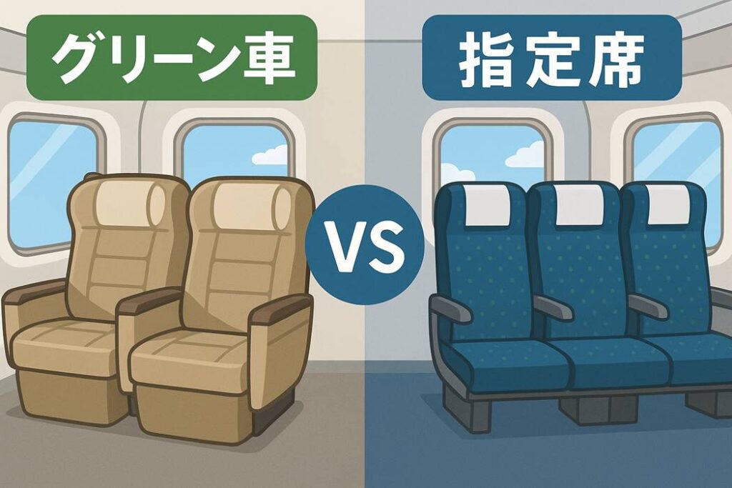 グリーン車と指定席の快適度の違いを比較してみた | アスネタ